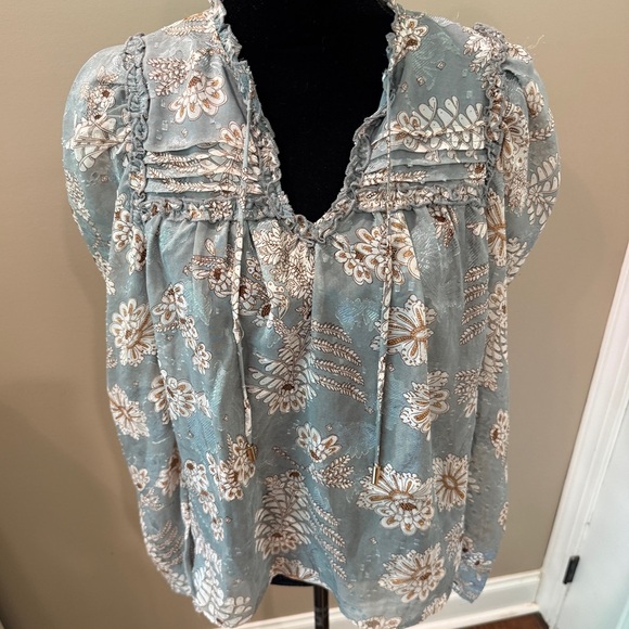 Women’s BISHOP + YOUNG Sydney blouse in jade floral- Size XS - Picture 3 of 8